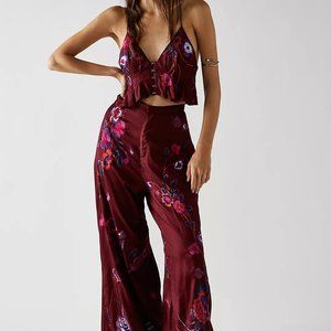 Free People Mimi Embroidered Set in Brandy Road